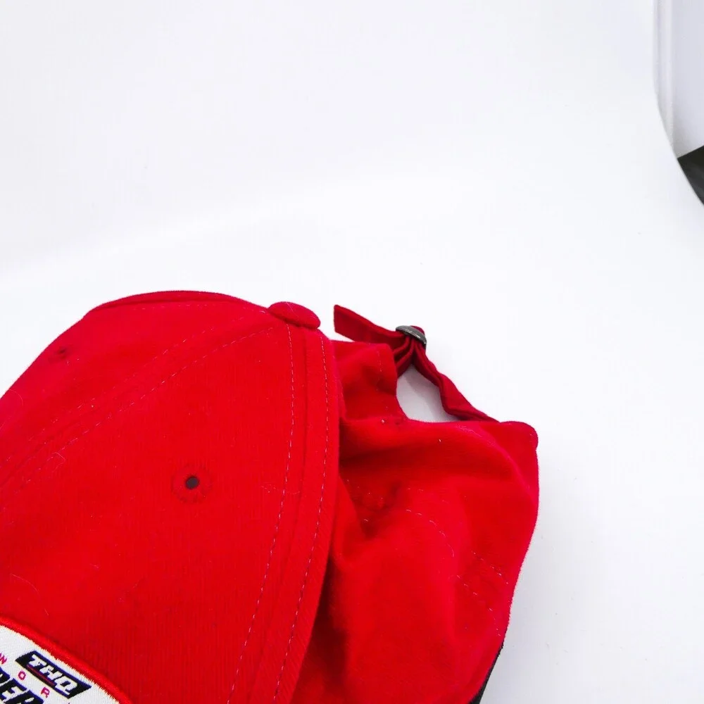 Dirt Bike Hat Mens Adjustable Red Strap‎ Baseball Cap Supercross GP THQ World